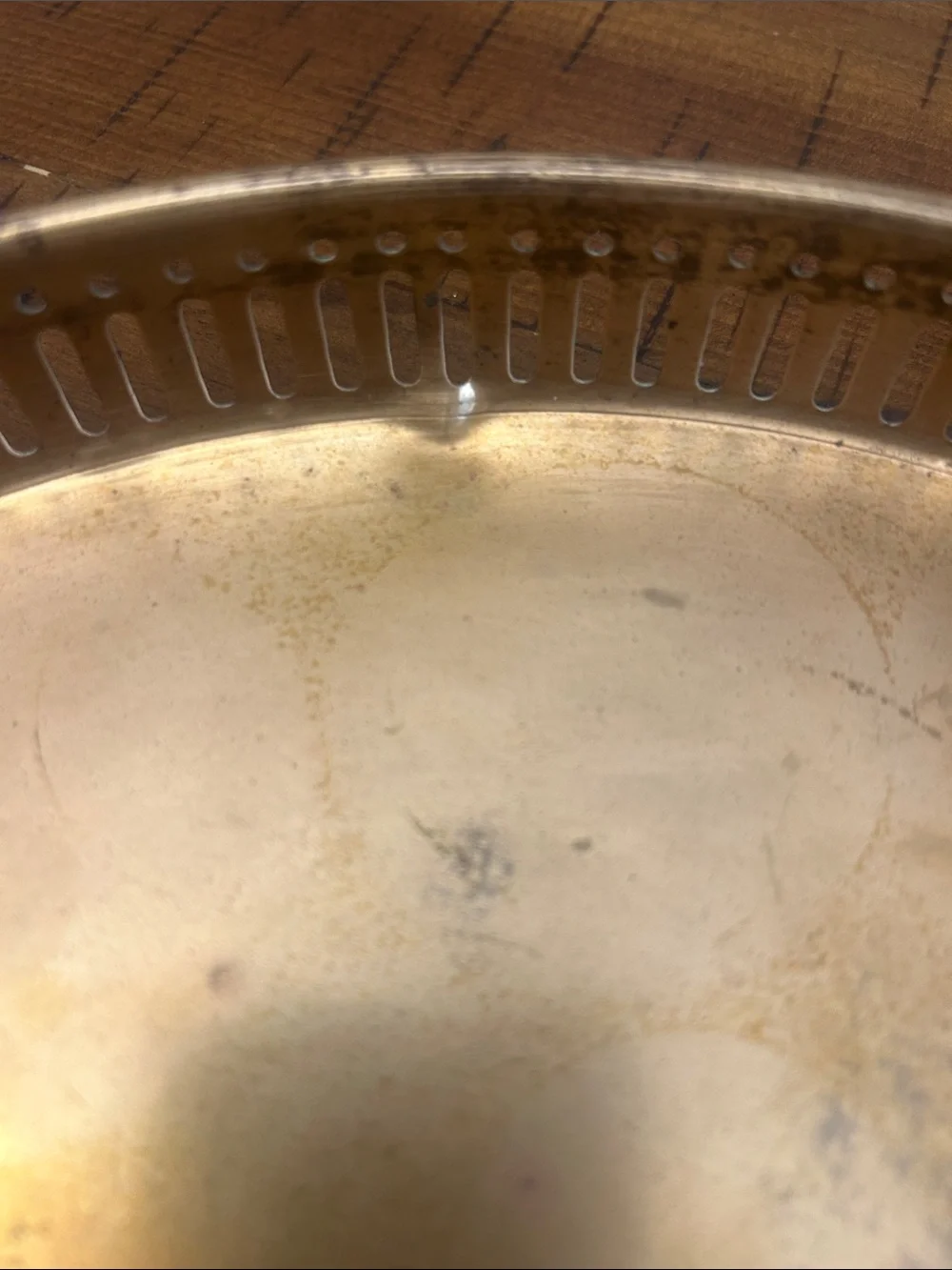 Brass Serving Tray with Ornate Handles - Gold Finish
